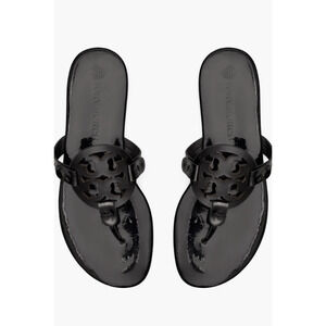 Tory Burch Glossy Black Sandals